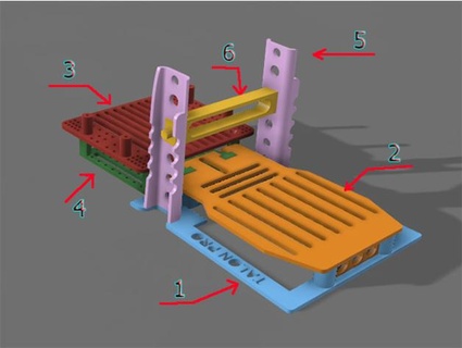 mini talon v2 electronics support tray alexpaper 3d print model - Mito3D