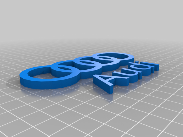 audi logotipo cara 3D print model - Mito3D