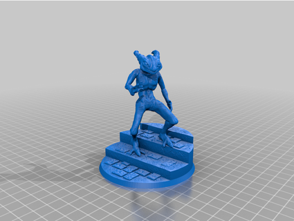schlaksig Eidechse Magier haarige Hobbys 3d print model - Mito3D
