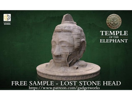 perdió Roca cabeza estatua astrónomo 3d print model - Mito3D