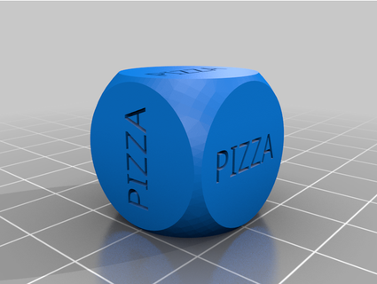 dinner decision die - oops pizza edition hello droogie 3d print model - Mito3D
