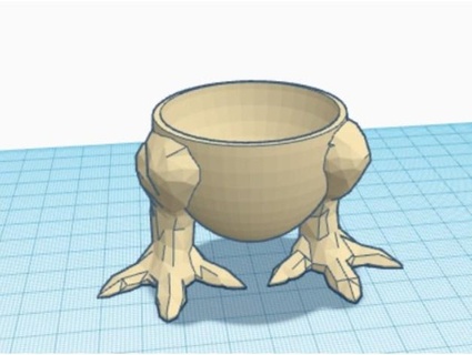 faible poly rex jambes Oeuf titulaire soutien rkxone 3d print model - Mito3D