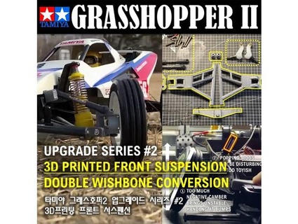 tamiya grasshopper ii front double wishbone conversion kit miniguy71 3d print model - Mito3D