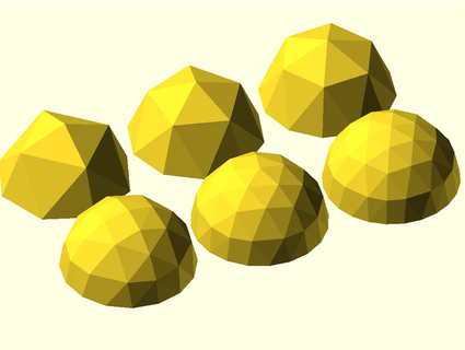 geodesic hemisphere regular polygon equator amatulic 3d print model - Mito3D