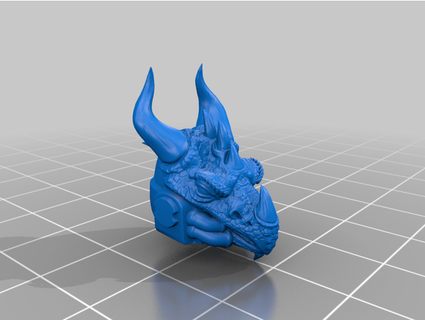 dragon helm head void-8065236 3d print model - Mito3D