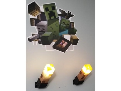 Minecraft torche amross 3d print model - Mito3D