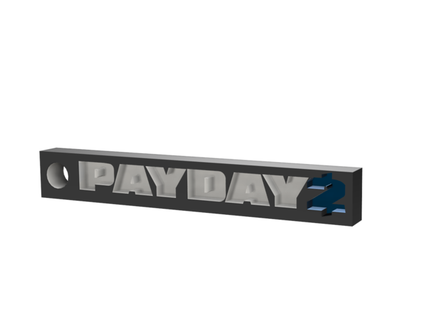 payday 2 keychain alpha machine 3d print model - Mito3D