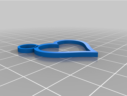 heart keychain skyisthelimit 3d print model - Mito3D