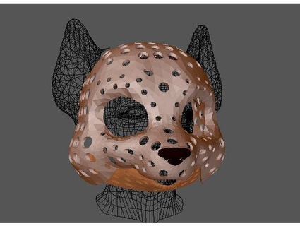 fursuit- puppet-head base - version 84 cute cartoon dog tioh 3d print model - Mito3D