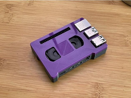 raspberry pi 4 b vhs tape case adafruit 3d print model - Mito3D