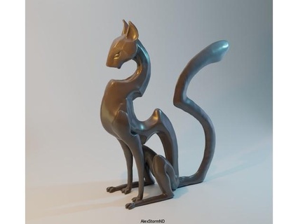 meditation cat alexstormnd 3d print model - Mito3D