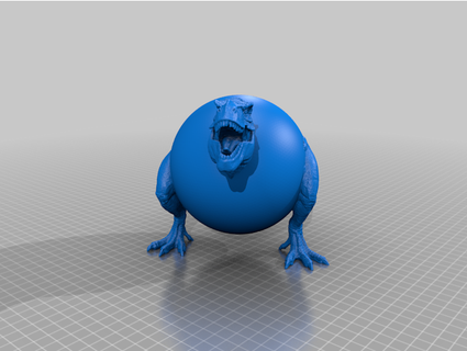 dinosaur ball body hands tail tom wentworth  3d print model - Mito3D