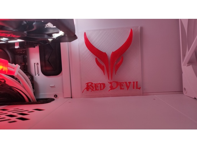 Kraftfarbe rot Teufel Logo zlupo 3D print model - Mito3D