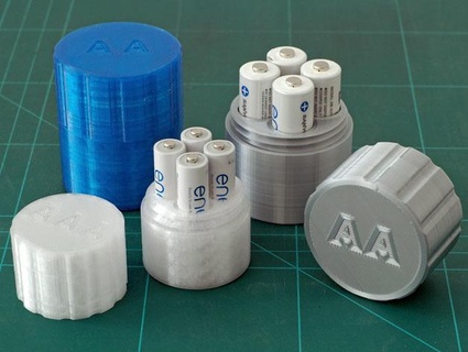 Batterie Fälle 4 aa aaa Batterien screw caps estep 3d print model - Mito3D