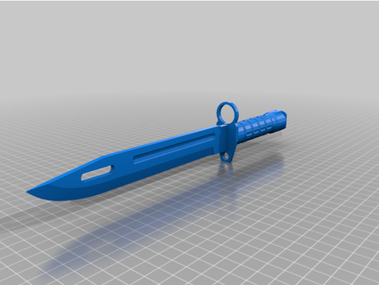 değiştirilmiş csgo süngü uzun bıçak ağzı damladı 3d print model - Mito3D