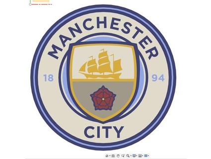 Manchester città distintivo logo multicolore jw27 3d print model - Mito3D