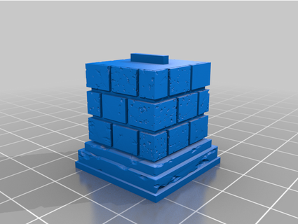 cut stone pillar magnets mitchell cheng 3d print model - Mito3D