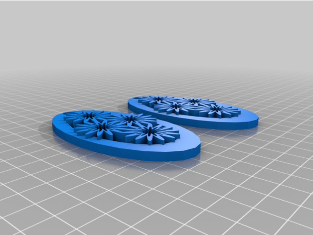 flower pattern earrings jchun444 3D print model - Mito3D