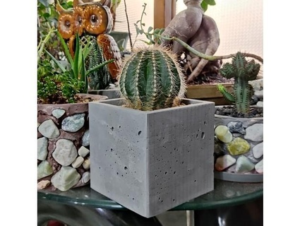 concrete cube pot mold nemo mk2 3d print model - Mito3D