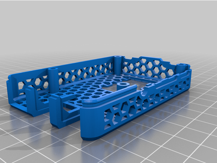 pi4 top mesh case 13 oled module jackuzy 3d print model - Mito3D