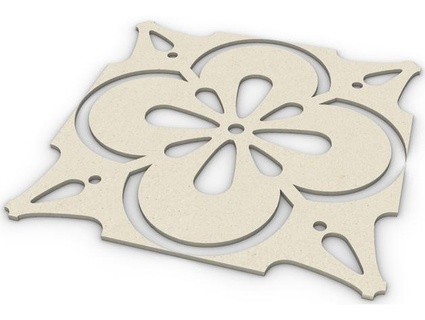 cement tile template v1 bazsix 3d print model - Mito3D