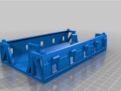 modular Kriegsschiff xvii dnd extra cut outs Gitter hakk4me 3d print model - Mito3D