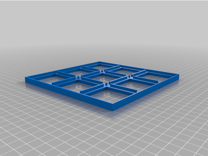 3x3 prigione piastrella griglia rudyrazo1 3d print model - Mito3D