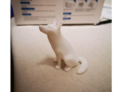 sitting dog sia polygontwist 3d print model - Mito3D