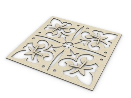 cement tile template v2 bazsix 3d print model - Mito3D