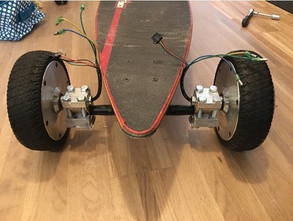 hoverboard motor skateboard truck adapter atily 3d print model - Mito3D