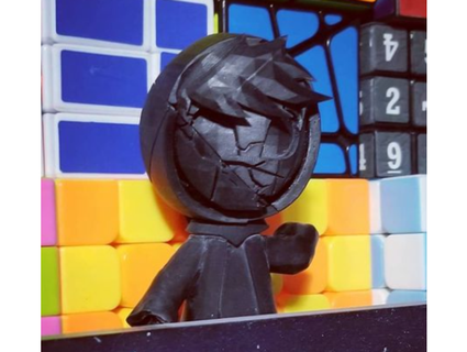 umbra azul fogo 2x2 Rubik's cubo mini leste 24mm wildman700 3d print model - Mito3D