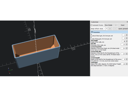 özelleştirilebilir liman navlun depolama çöp Kutusu sistemi openscad manelyt 3d print model - Mito3D
