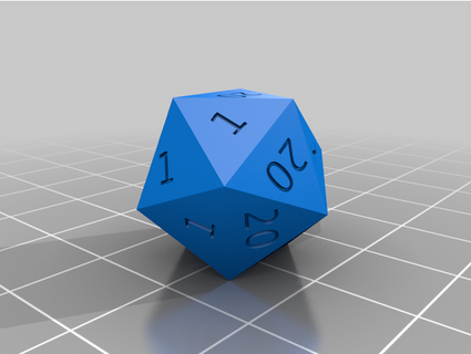 1s 20s d20 icosaedro criceto 3d print model - Mito3D
