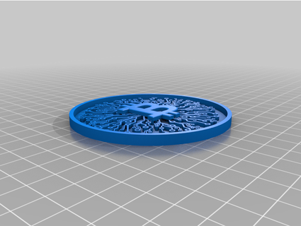 bitcoin chip coaster silexperience21 3d print model - Mito3D