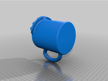 custom miniature painting water mug flying pig 3d print model - Mito3D