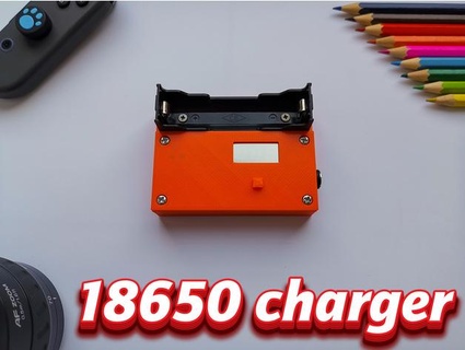 18650 carregador voltímetro joelho 3d print model - Mito3D