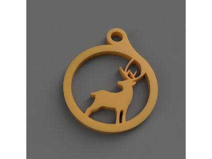 rain deer key chain starforger14 3d print model - Mito3D