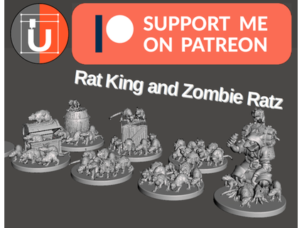 zombicide fantasy rat king zombie ratz udos3dworld 3d print model - Mito3D