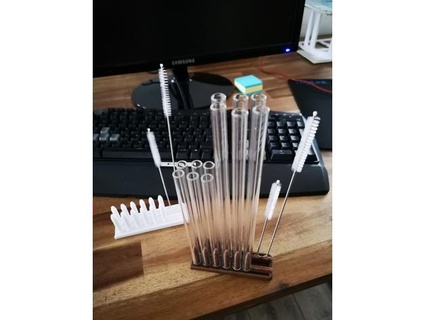 drinking straw holder tibl 3d print model - Mito3D