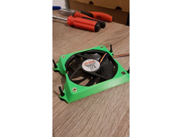 caso funda a4 sfx v1 v2 v3 slimfan soporte botón steverawes 3D print model - Mito3D