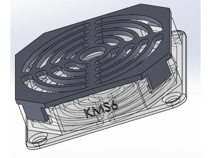 ventilador filtro suporte 60x60mm kminous6 3d print model - Mito3D