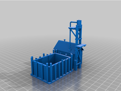 ho escala areia torre secagem casa katanadriver 3d print model - Mito3D
