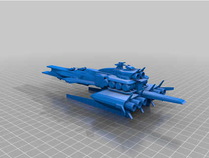 gundam ra cailum battleship unsliced mastert3318 3d print model - Mito3D