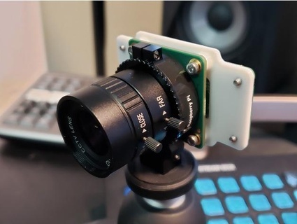 framboesa pi hq cam pi0 montagem prato Webcam props3dpro 3d print model - Mito3D