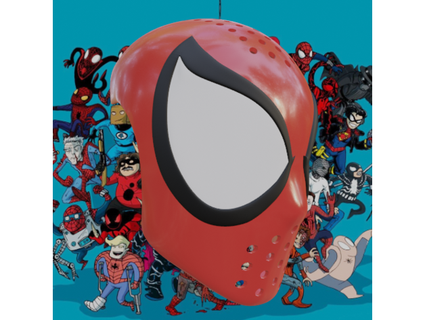 ben riley inspired spider-man face shell budwin 3d print model - Mito3D
