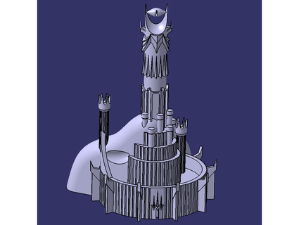 barad dur dado Torre occhio sauron dylanmandelbaum 3d print model - Mito3D