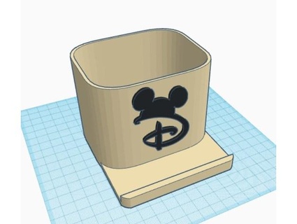 disney cell stand holder cup rkxone 3d print model - Mito3D