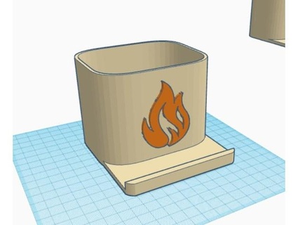 flame cell stand cup holder rkxone 3d print model - Mito3D