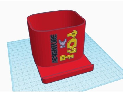 adventure cell stand cup holder rkxone 3d print model - Mito3D