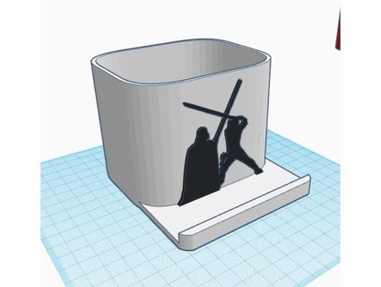 star wars cell stand cup holder rkxone 3d print model - Mito3D